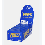 Vibes Blue KS Slim Rice Rolling Papers + Tips