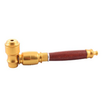 Wood and Gold Aluminium Pipe