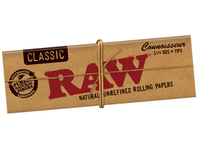RAW 1¼ Classic Connoisseur + Pre-Rolled Tips