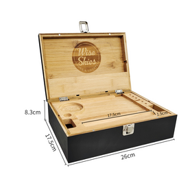 Wise Skies Bamboo Deluxe Rolling Box