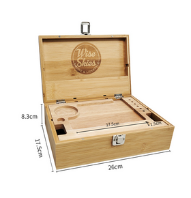 Wise Skies Bamboo Deluxe Rolling Box
