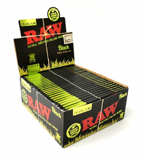 RAW Black Kingsize Organic Slim Papers